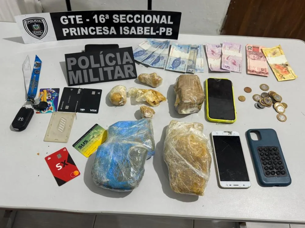 Polícia apreende cerca de 2 kg de crack e prende suspeito por tráfico de drogas no Sertão da PB